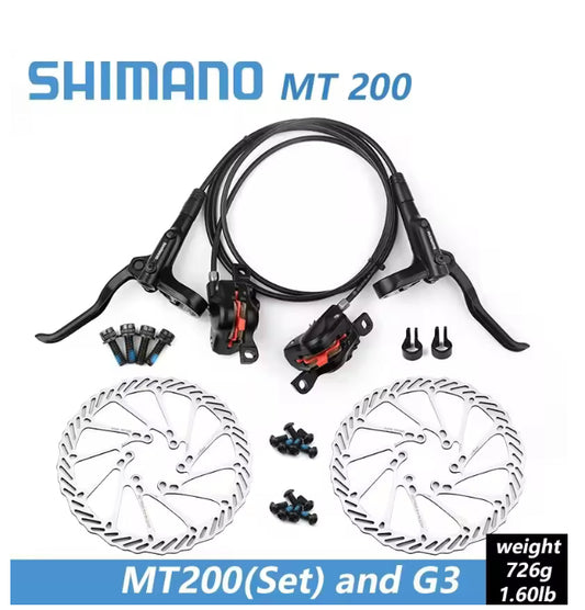 Hydraulic brakes (mt200 front and rear with 2 rotors)